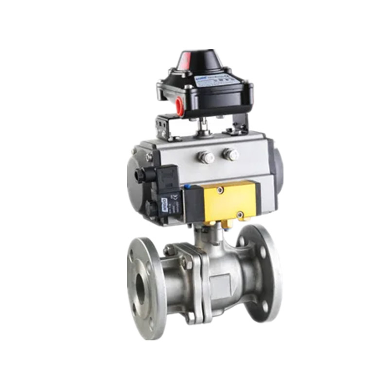 Pneumatisk manövrerad 2-PC ANSI Flanged Ball Valve 150lb