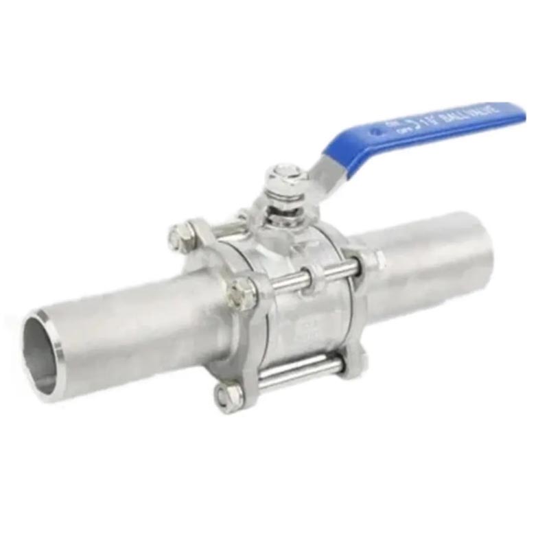 PN63 rostfritt stål 3PC BALL VALVE SVILD EXTENDERAD SS304 1000WOG